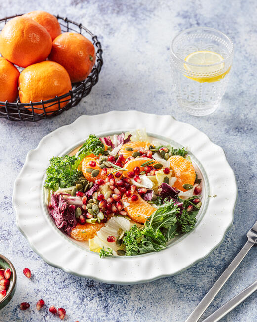 Вкусный Рецепт: Салат с уткой и мандаринами